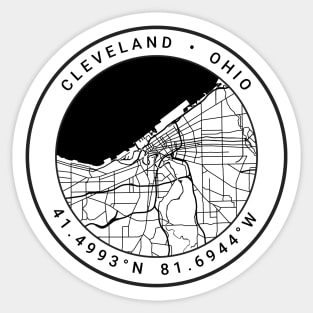 Cleveland Map Sticker